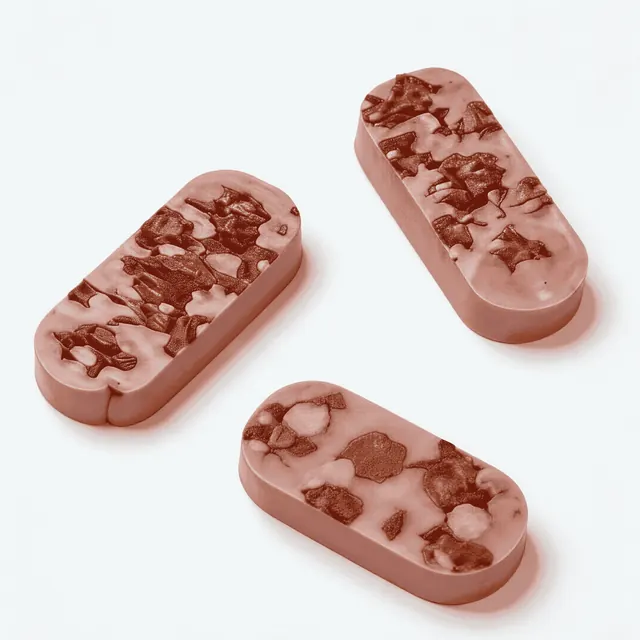 粉色颗粒巧克力条